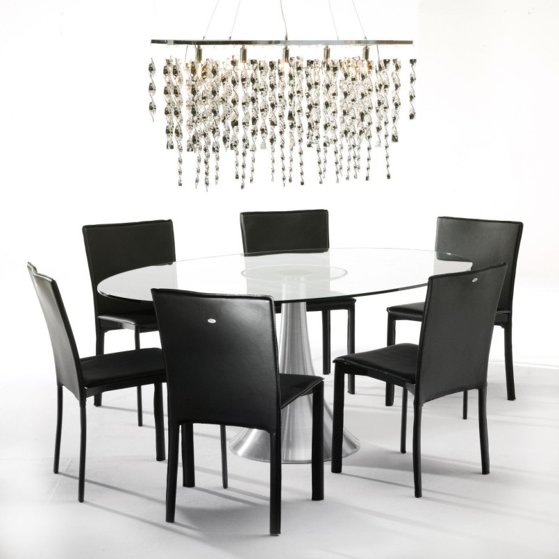 Table Ovale Verre Grande Possibilita 180 cm Kare Design