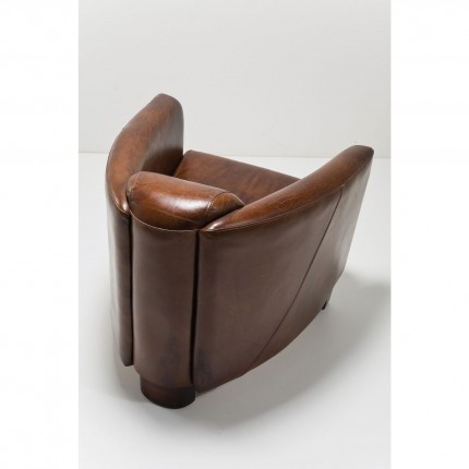 Fauteuil Cigar Lounge marron foncé Kare Design