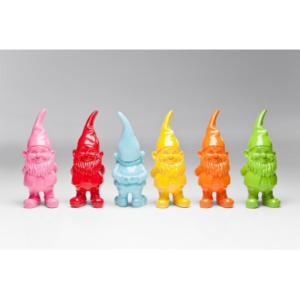 Decoratie Gnome Colore 11cm (6/Set) Kare Design
