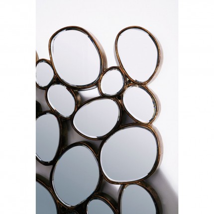 Wall Mirror Water Drops Copper 135x78 Kare Design