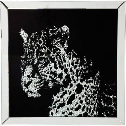 Wandfoto Mirror Leopard Kare Design