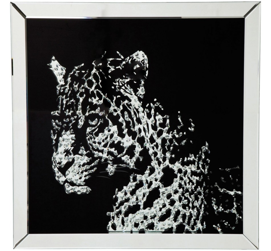 Tableau Frame miroir léopard 80x80cm Kare Design Tableau Frame miroir léopard 80x80cm Kare Design