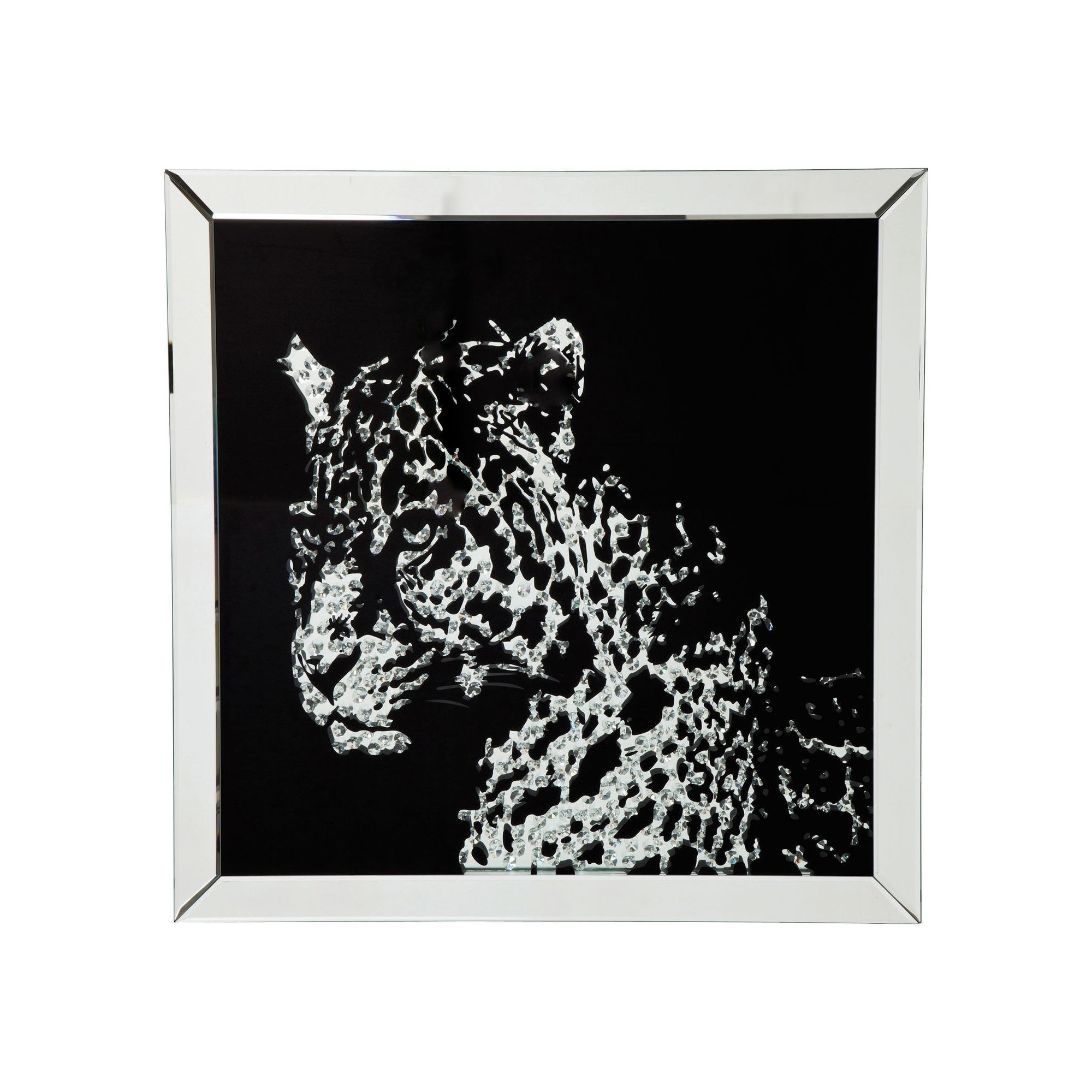 Tableau Frame miroir léopard 80x80cm Kare Design