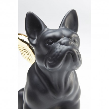 Decoratie Sitting Angel Dog Gouden-Zwart Kare Design