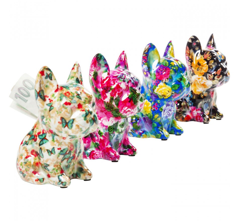 Spaarpot Dog Fiore 12cm Assorted (set/4) Kare Design
