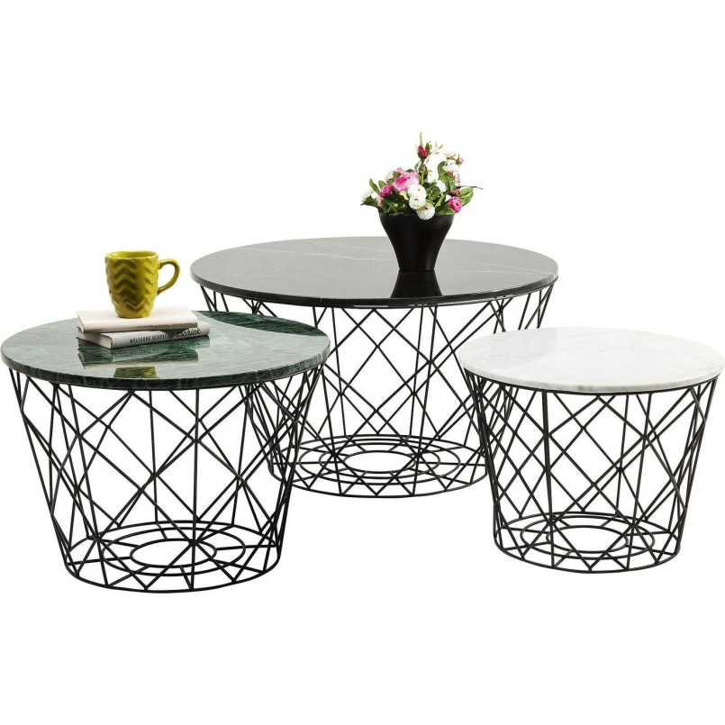 Tables basses East rond 3/set Kare Design