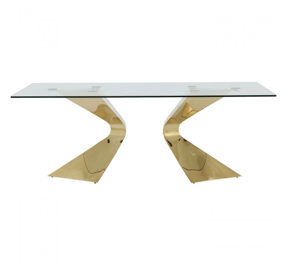 Eettafel Gloria 200x100cm goud Kare Design
