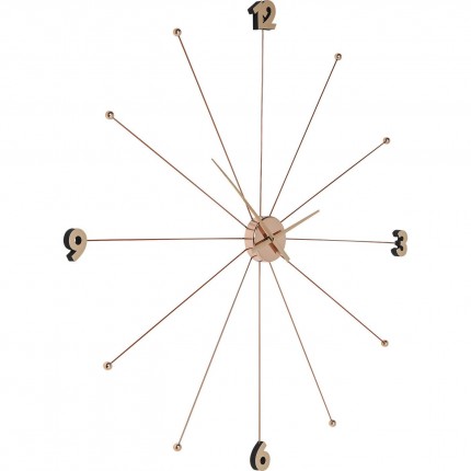 Wall Clock Like Umbrella Rose Gold Kare Design