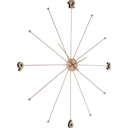 Wandklok Like Umbrella roze goud Kare Design