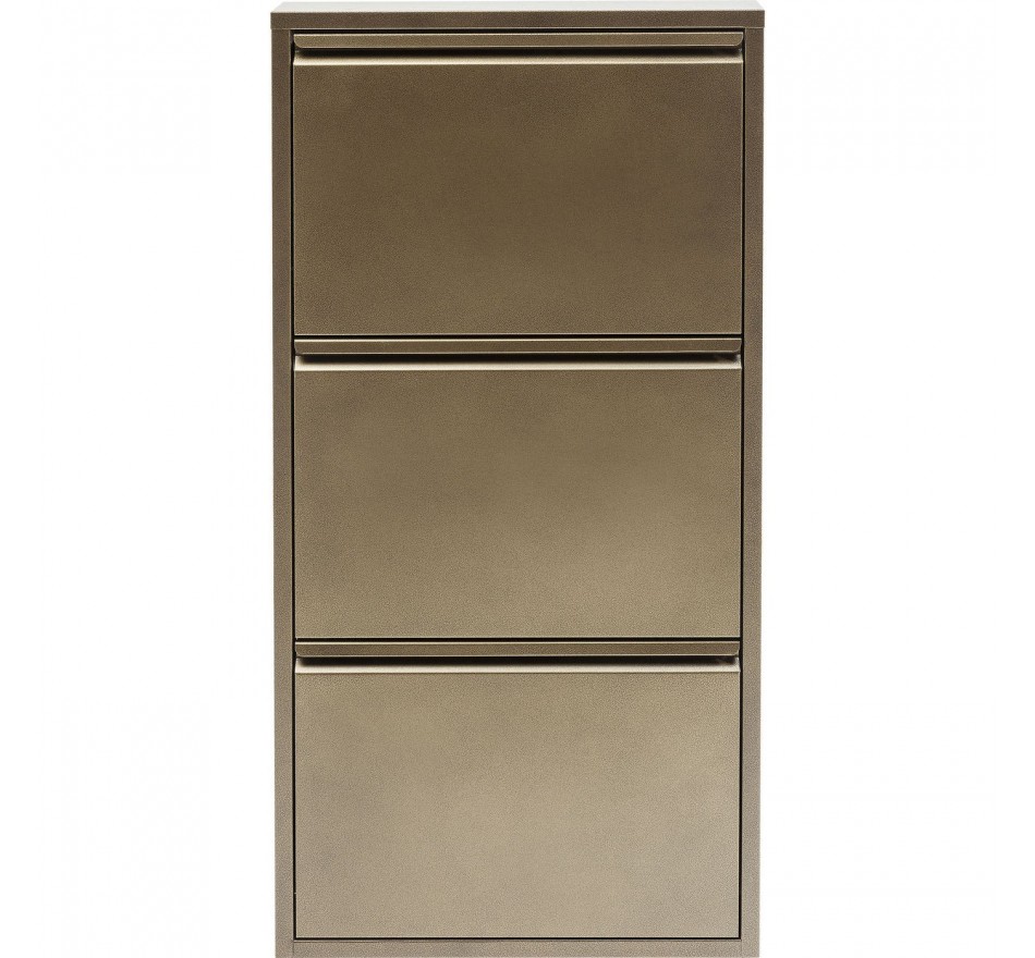 Schoenenkast Caruso bronze 3 laden Kare Design