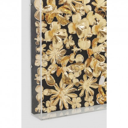 Picture Frame gold flowers 120x120cm Kare Design