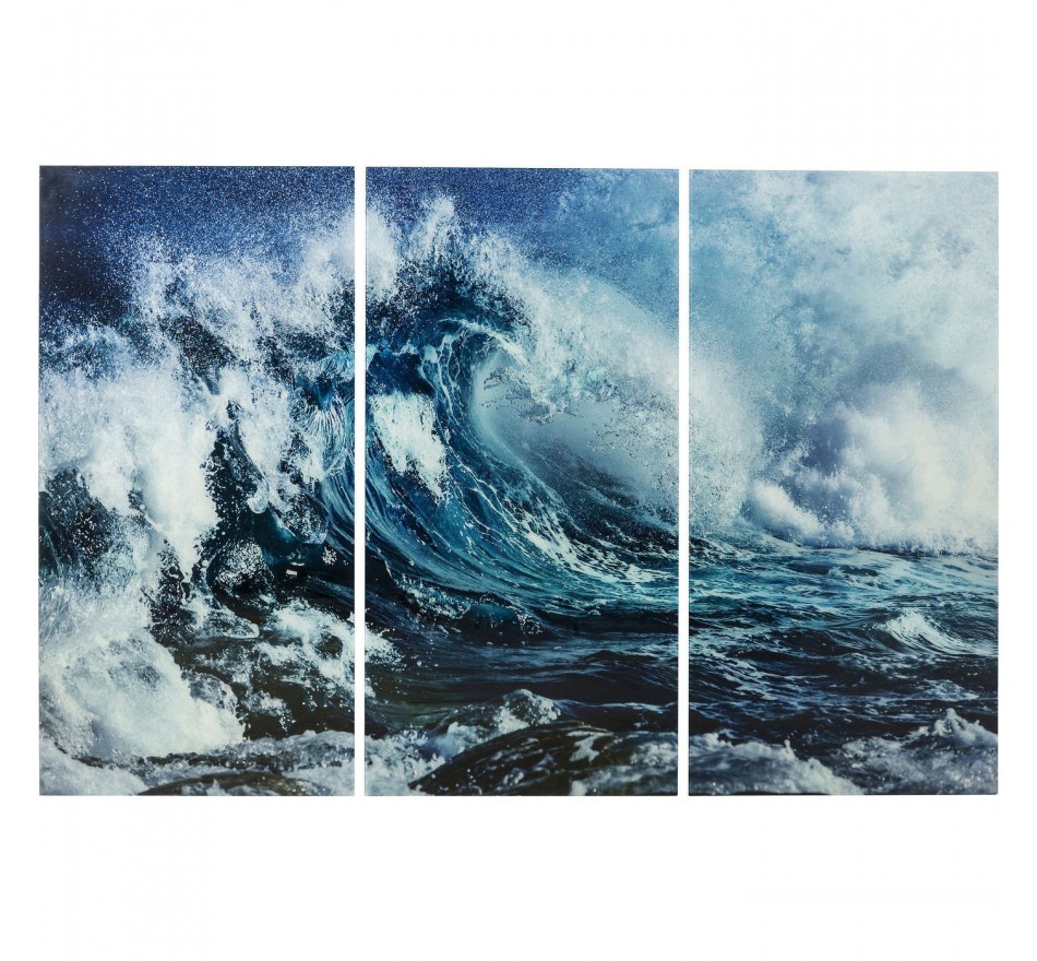 Wandfoto Triptychon Wave 160x240cm (3/Set) Kare Design