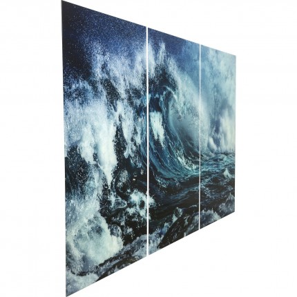 Wandfoto Triptychon Wave 160x240cm (3/Set) Kare Design