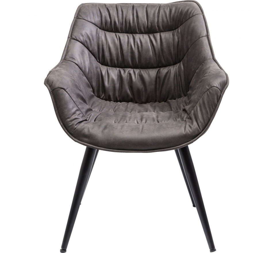 Stoel met armleuningen Thelma grijs Kare Design