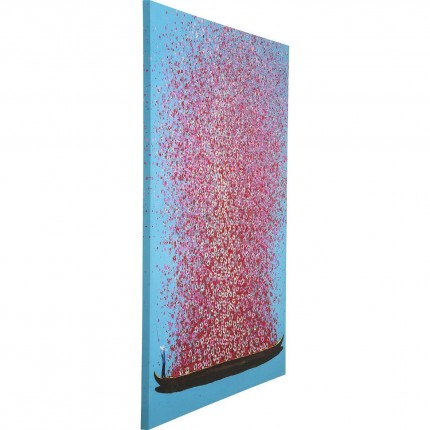 Schilderij Flower Boat Blue Pink 160x120cm Kare Design