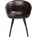 Chaise avec accoudoirs Lounge marron Kare Design