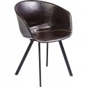 Chaise avec accoudoirs Lounge marron Kare Design