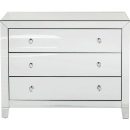 Commode Luxury argent 3 tiroirs Kare Design