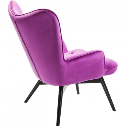 Fauteuil Vicky fluweel paars Kare Design