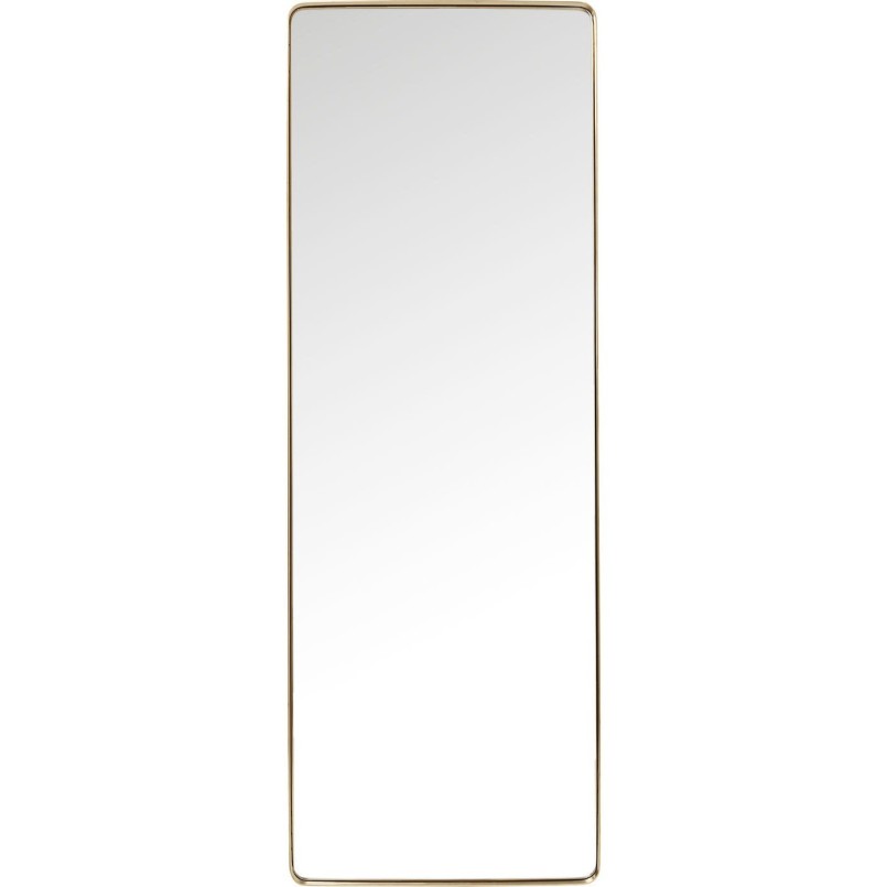 Miroir Curve rectangulaire laiton 200x70cm Kare Design