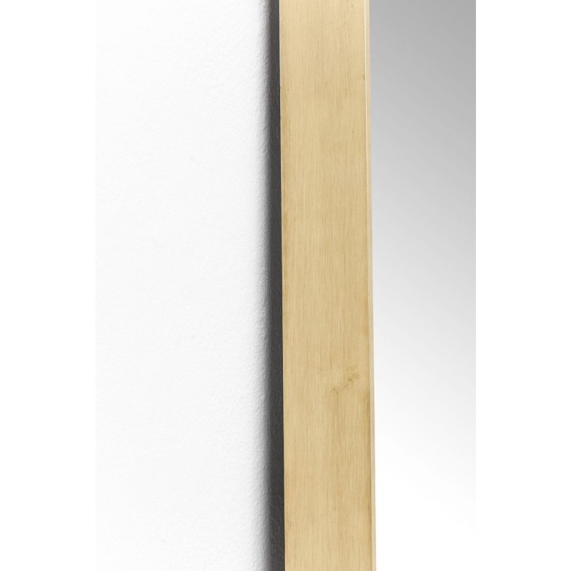 Miroir Curve rectangulaire laiton 200x70cm Kare Design