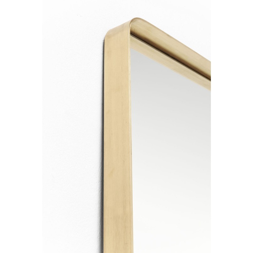 Miroir Curve rectangulaire laiton 200x70cm Kare Design