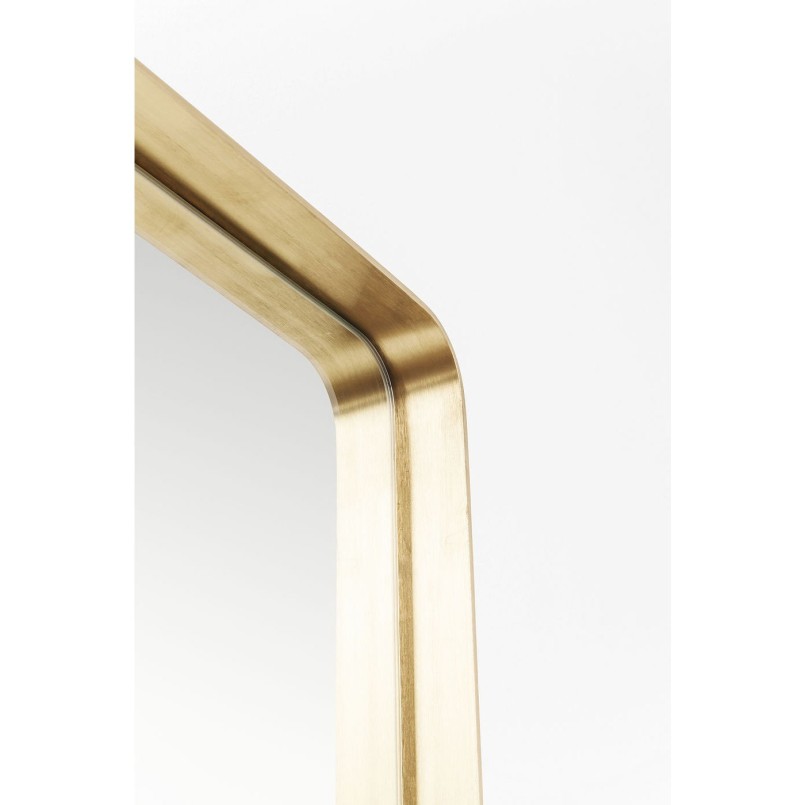 Miroir Curve rectangulaire laiton 200x70cm Kare Design