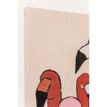 Picture Touched Flamingo Meeting 120x90cm Kare Design