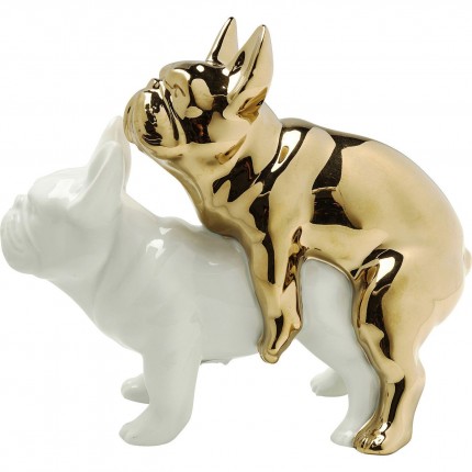 Woonaccessoires Love Dogs wit en goud Kare Design