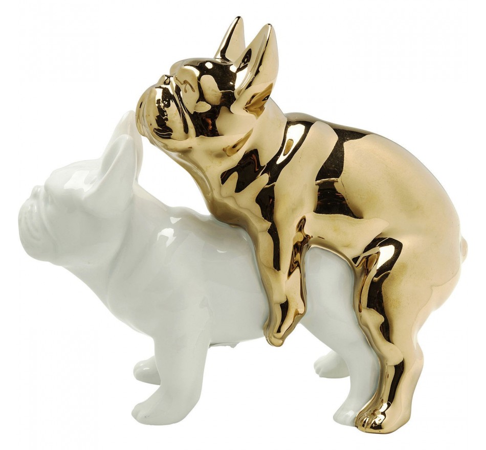 Deco Love Dogs white and gold Kare Design