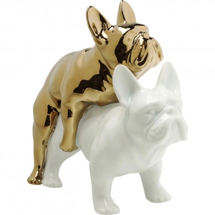 Deco Love Dogs white and gold Kare Design