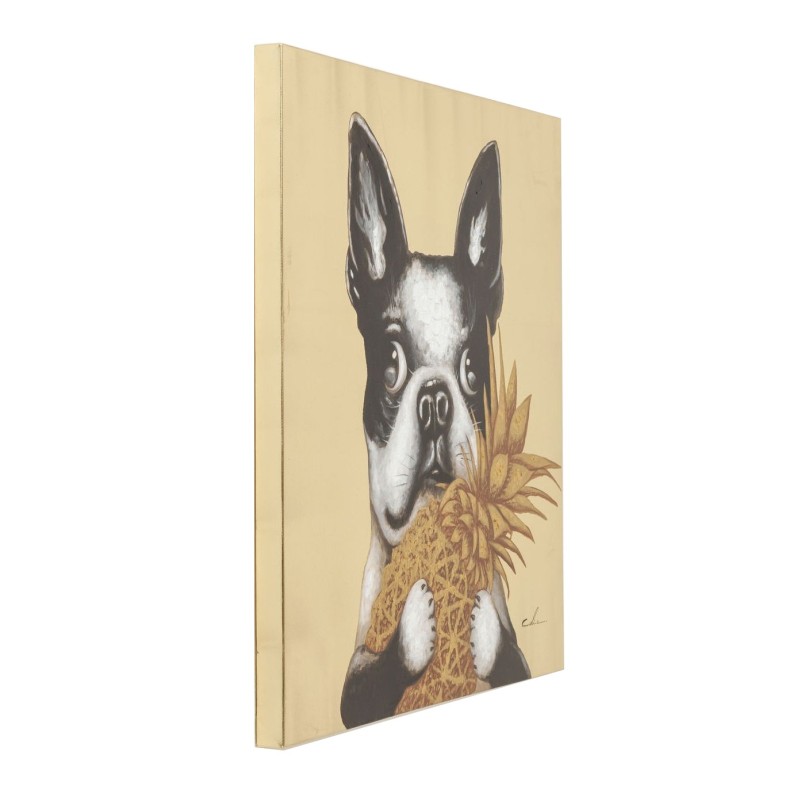 Tableau Touched Dog with Pineapple 80x80cm Kare Design