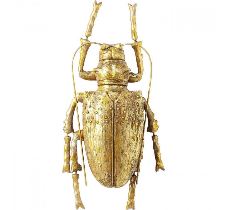 Wall Decoration Longicorn Beetle Gold Kare Design