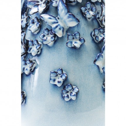 Vase Butterflies Lightblue 35cm Kare Design