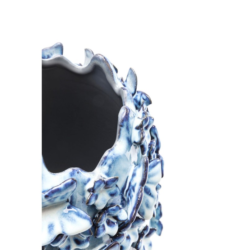 Vase Butterflies bleu clair 35cm Kare Design