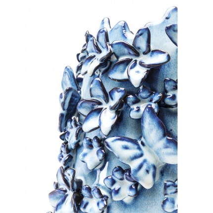Vaas Vlinders lichtblauw 35cm Kare Design