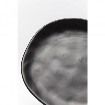 Plate Organic Ø20cm black (4/Set) Kare Design