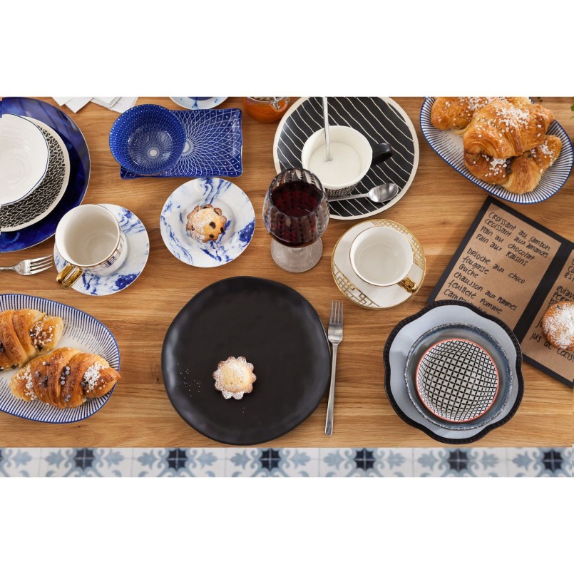 Assiettes Organic noires 26cm set de4  Kare Design