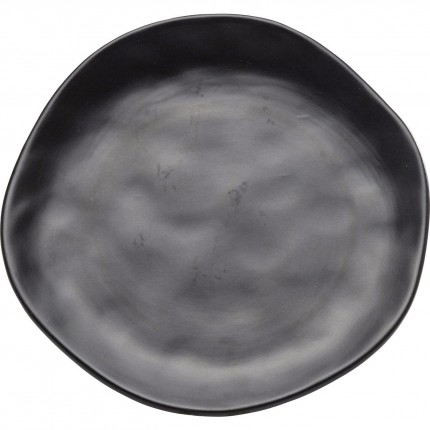 Plate Organic Black Ø26cm (4/Set) Kare Design