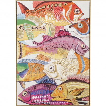 Schilderij Fish Meeting One 100x70cm Kare Design
