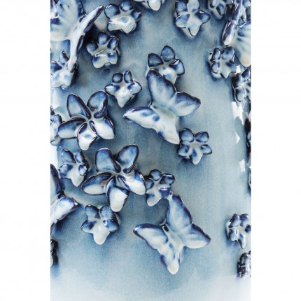 Vaas Vlinders lichtblauw 50cm Kare Design