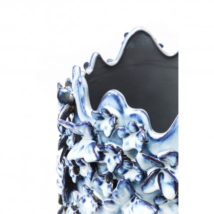 Vaas Vlinders lichtblauw 50cm Kare Design