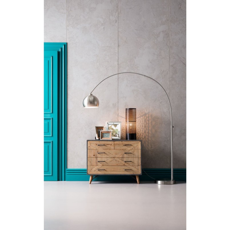 Lampadaire Lounge 175cm gris métallique Kare Design