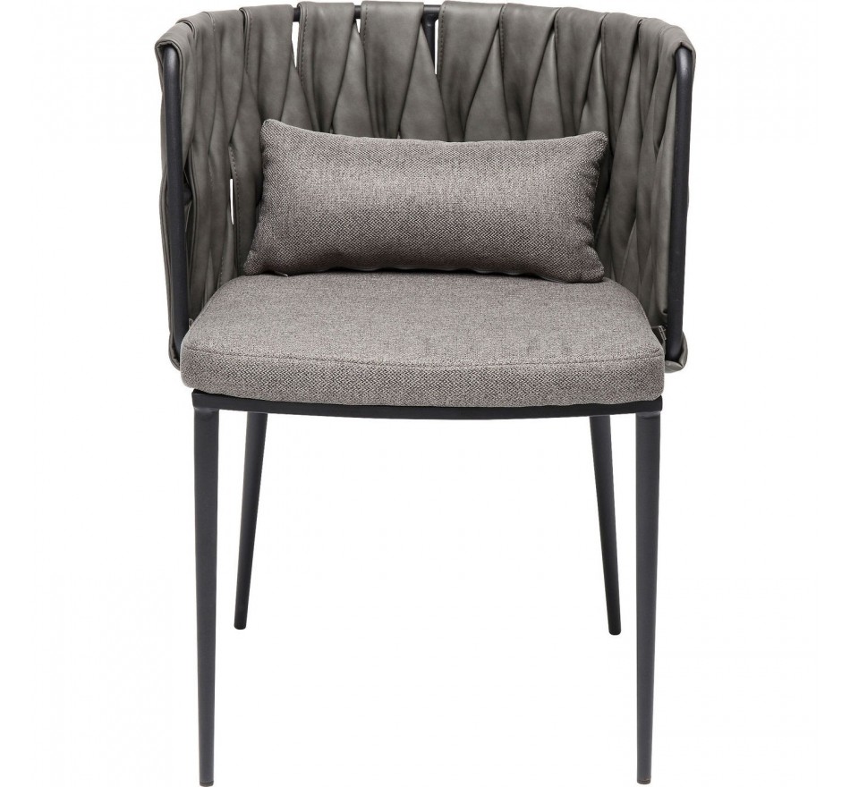 Stoel met armleuningen Cheerio grijs Kare Design