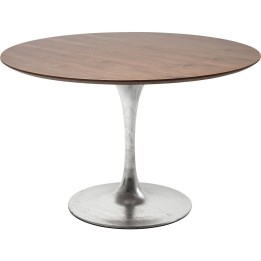 Table Invitation noyer & zinc 120cm Kare Design