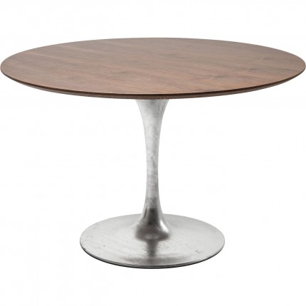 Table Invitation Set Walnut Zinc Ø120cm Kare Design