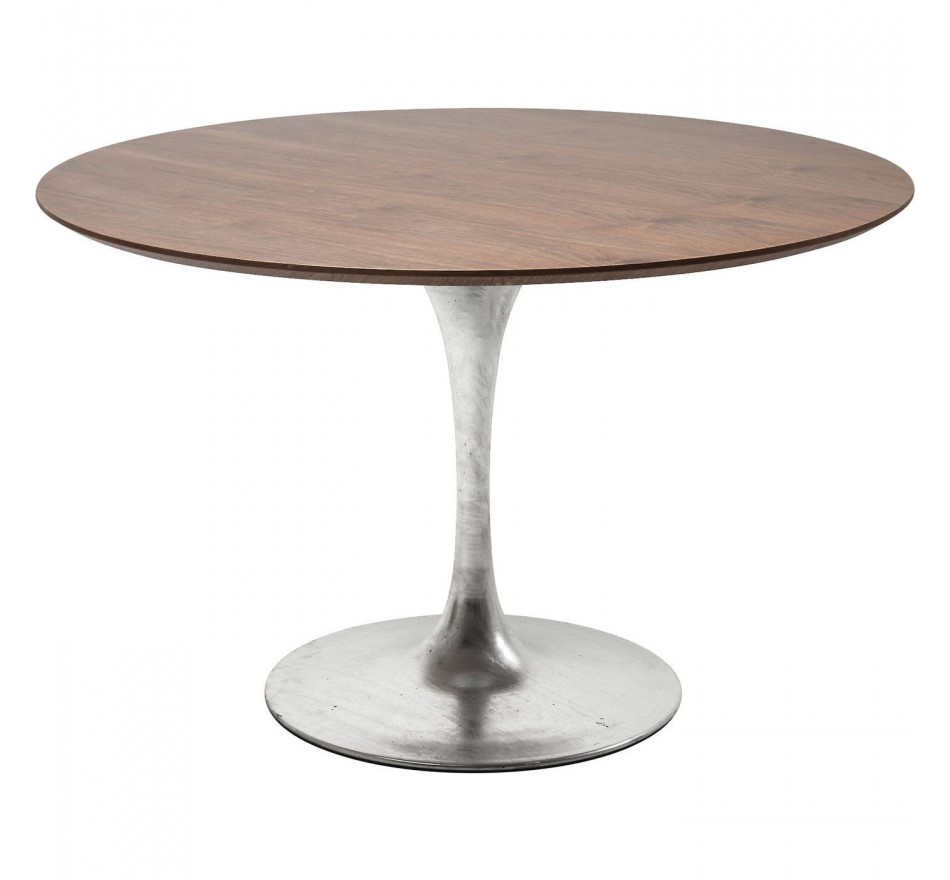 Eettafel Invitation Ø120cm walnoot en zink Kare Design