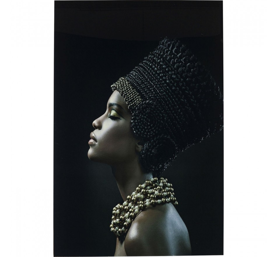 Tableau en verre Royal Headdress Profile 150x100cm Kare Design