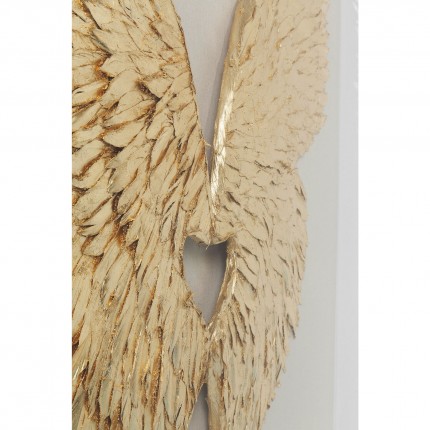 Decoratief frame Wings Gold White 120x120cm Kare Design