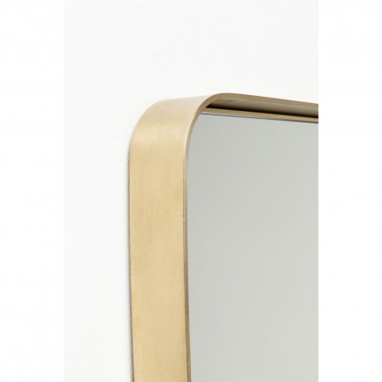 Wall Mirror Curve Rectangular Brass 120x80cm Kare Design